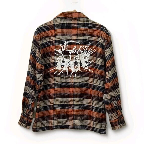 HUF Shirt Mens S Multicolor LS Cotton Shacket Button Up Casual Skater Streetwear - Picture 2 of 16